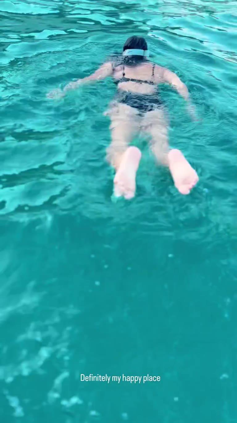 Swimming in turquoise water on Spain's Costa Brava