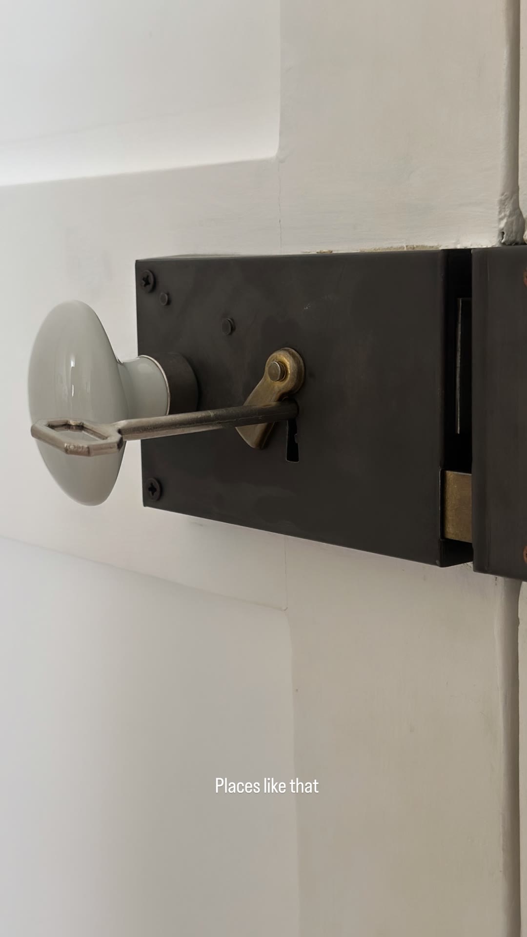 Vintage door lock detail in Puglia