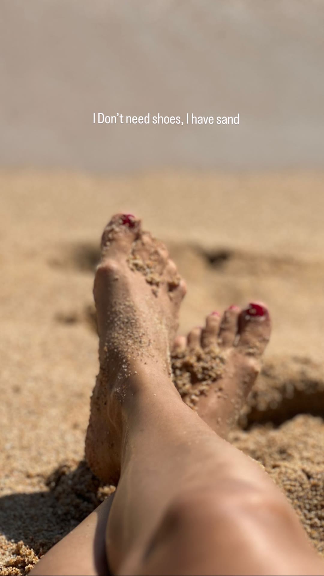 Barefoot beach day in Spain