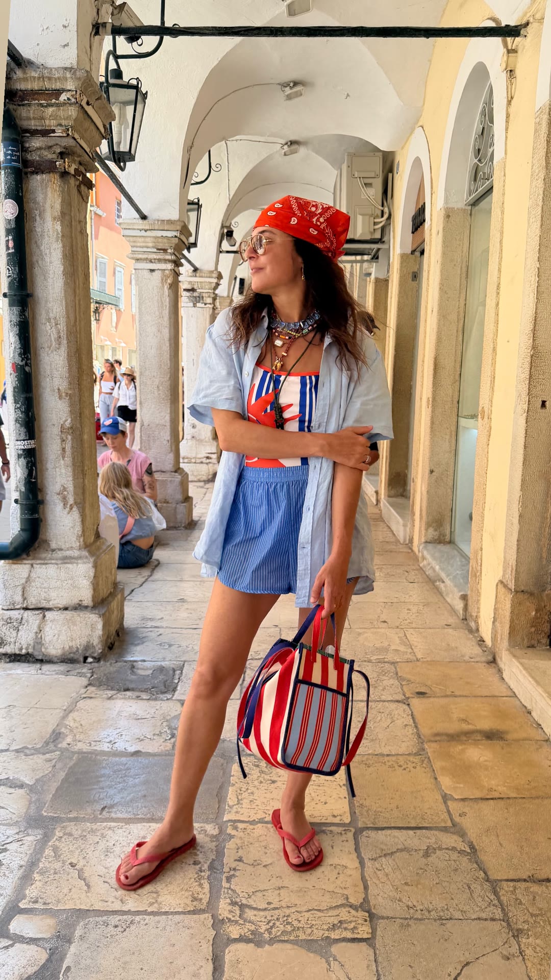 Summer outfit under the Liston arcades, Corfu