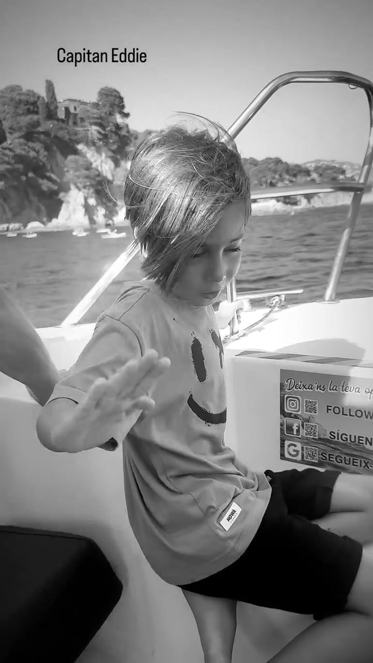 "Capitan Eddie" on a boat trip in Spain