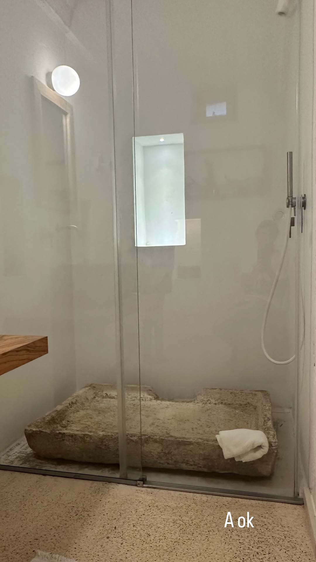 Stone shower in a Puglia stay