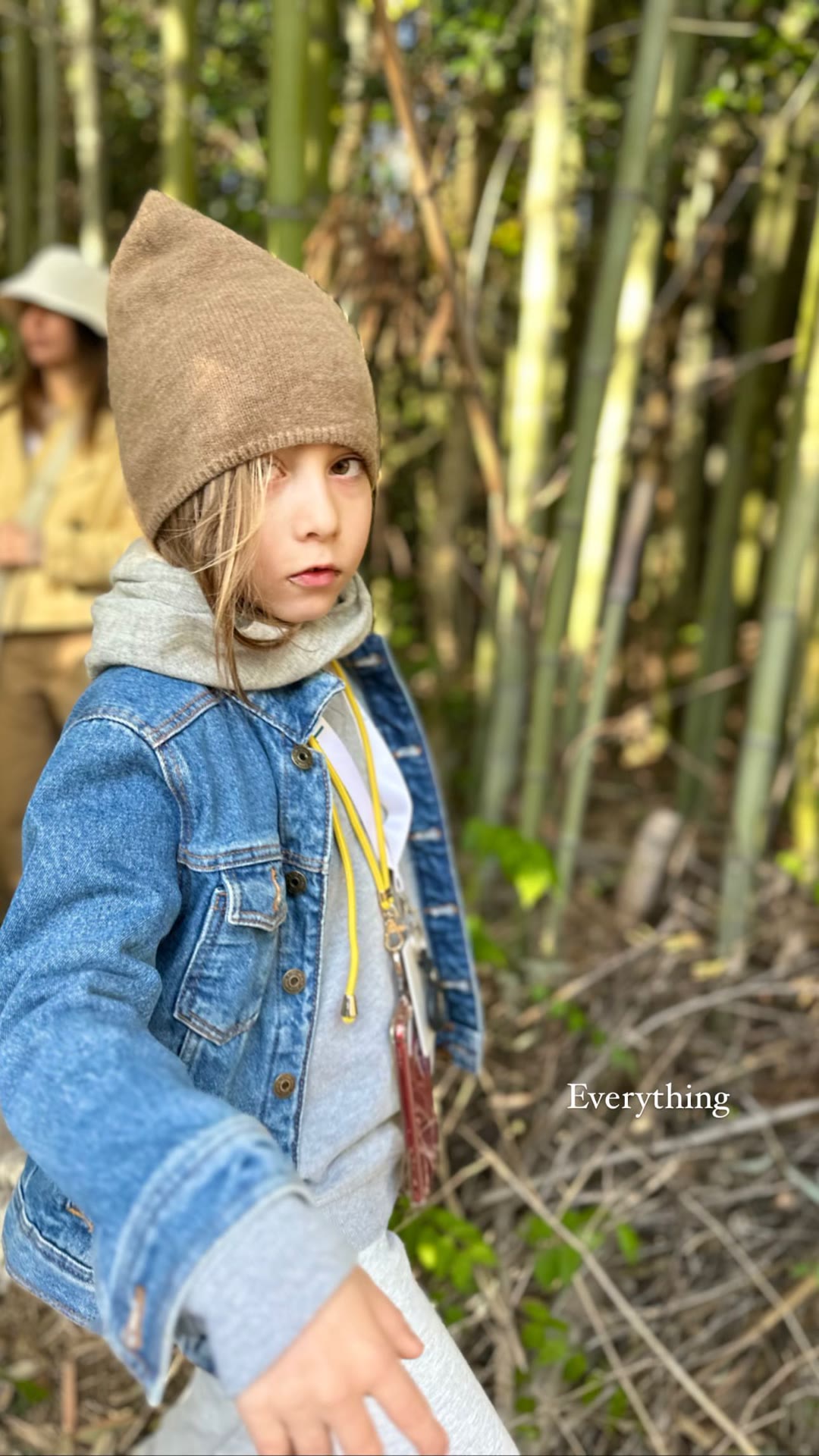 Kid in a Kyoto bamboo grove
