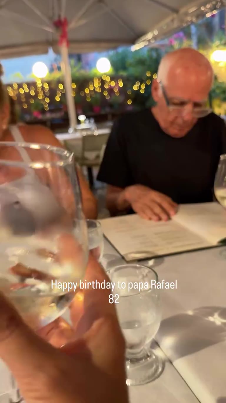 Birthday toast for papa Rafael in Corfu