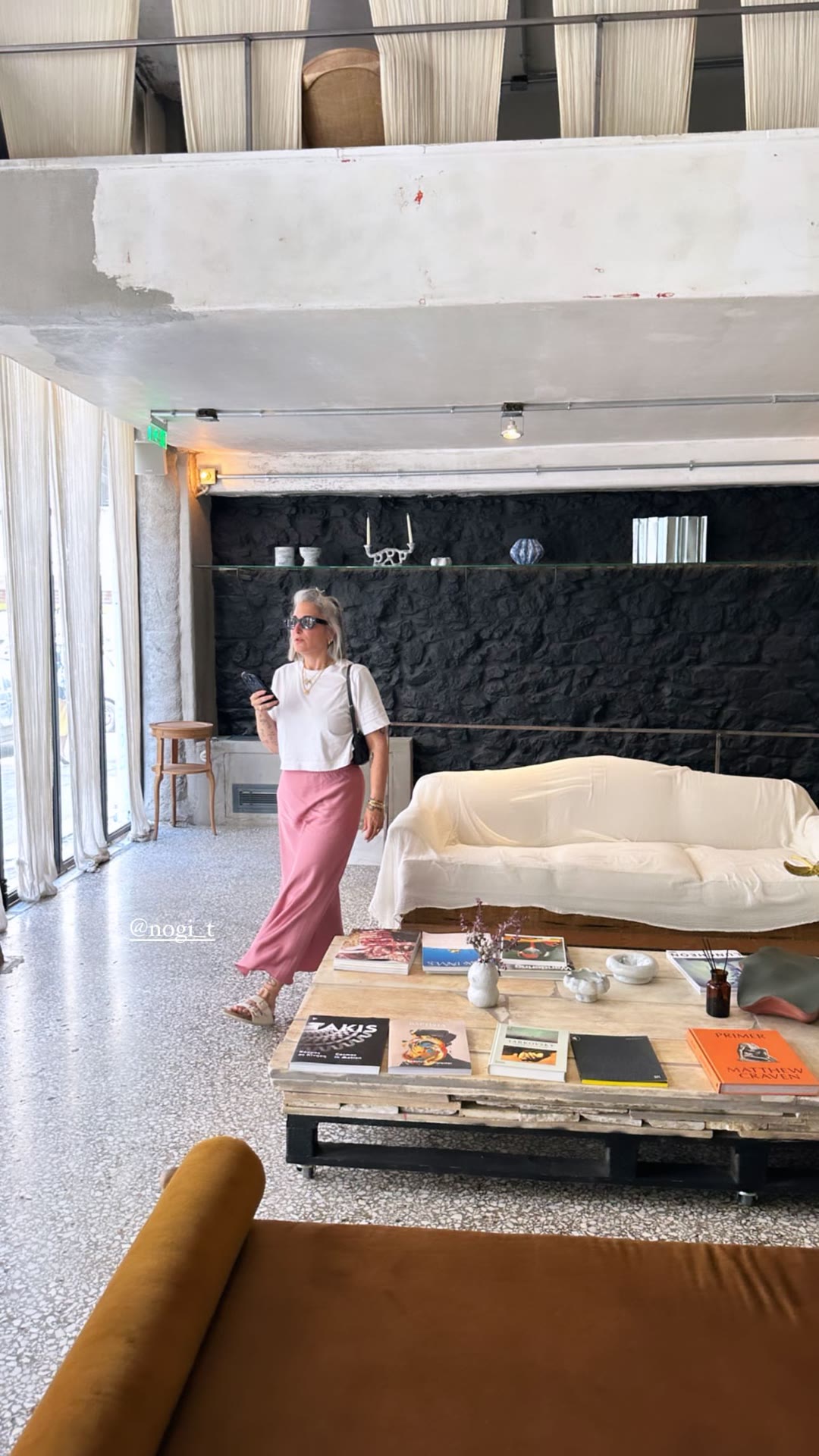 Design-led hotel lobby in Athens