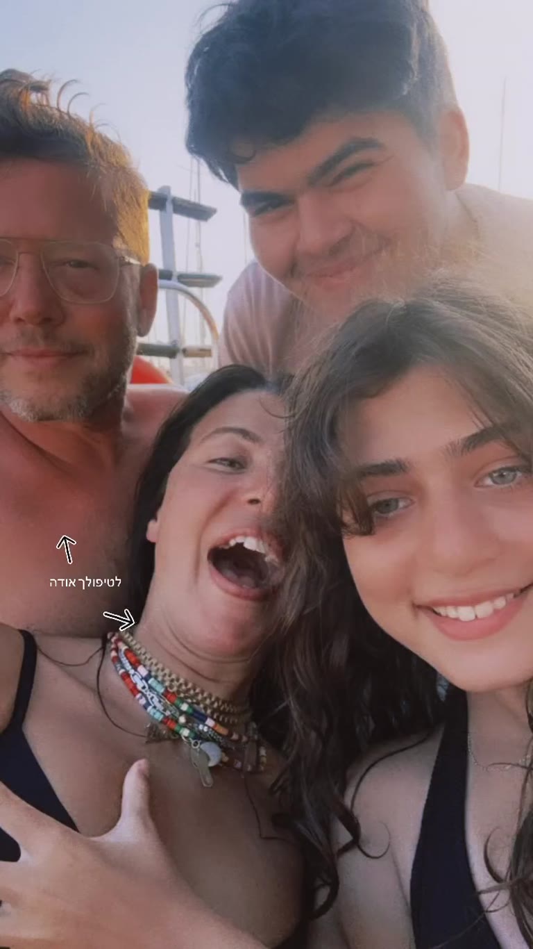 Family selfie on a boat in Spain