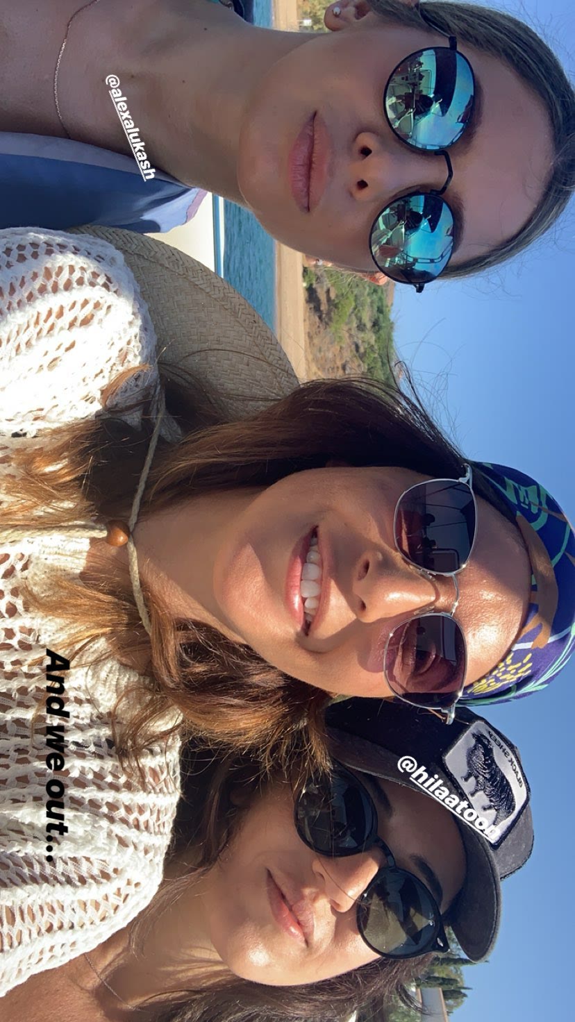 Selfie with friends by the sea in Cyprus