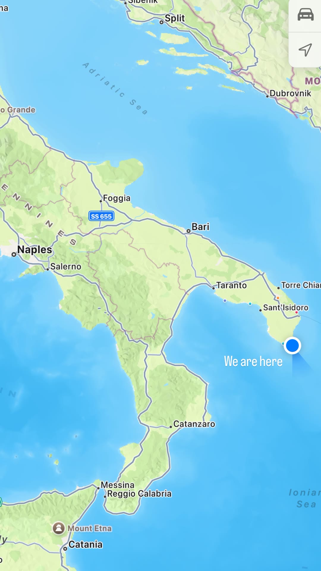 "We are here" — Salento coast, Puglia