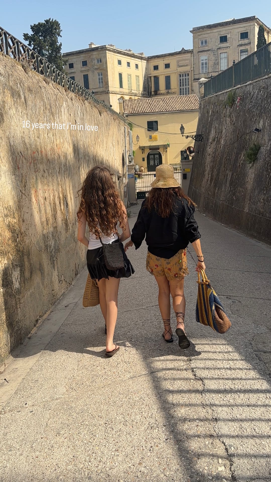 Walking Corfu Old Town with my daughter