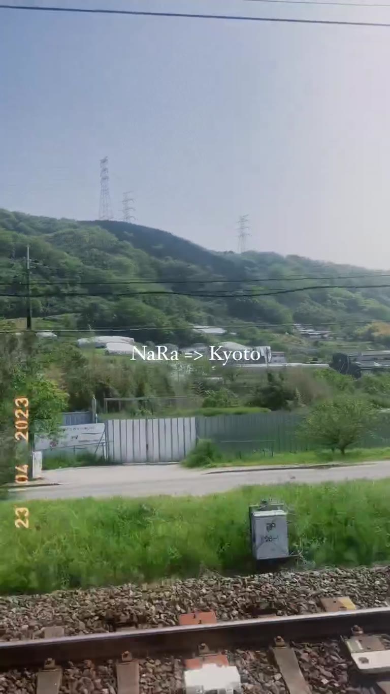 Train ride from Nara to Kyoto