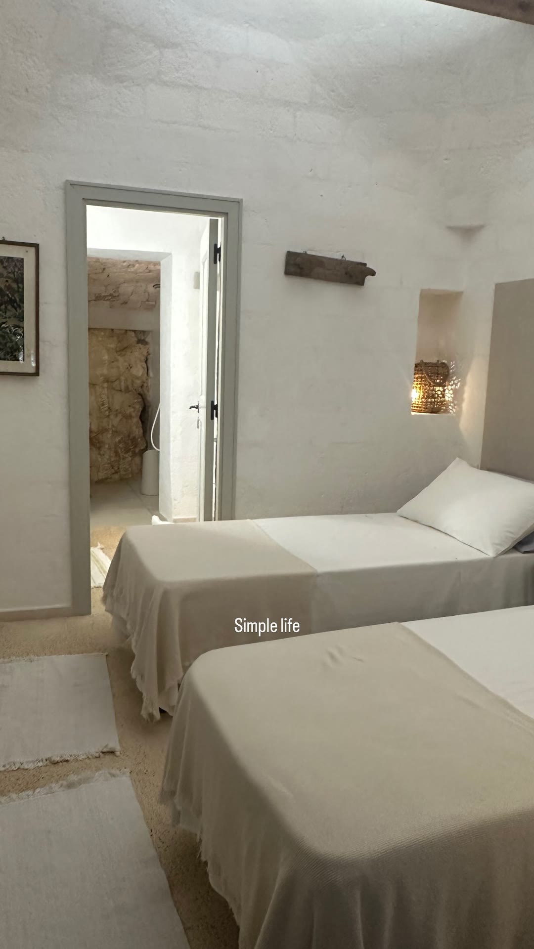 Whitewashed stone room in Puglia