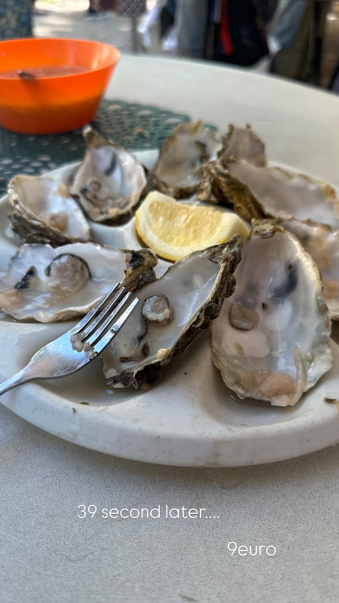 9€ oysters devoured in 39 seconds in Paris