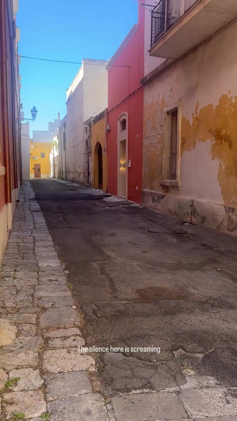 Empty sunlit alleys in Puglia