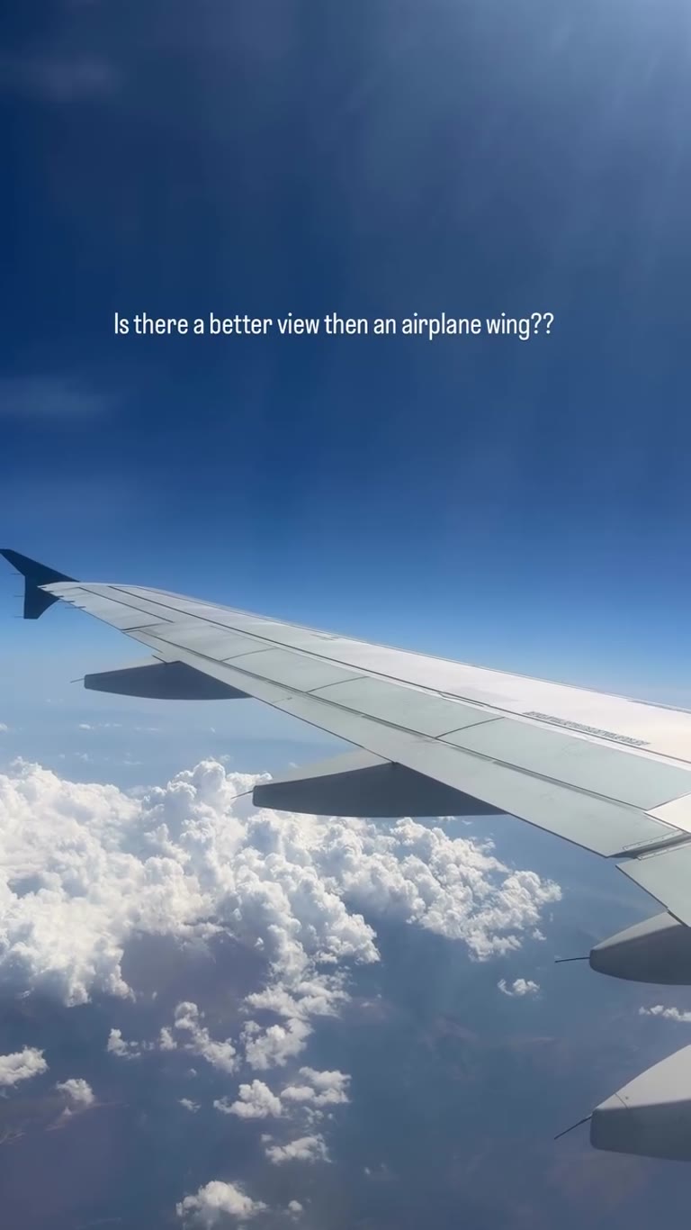 Airplane wing view en route to Corfu