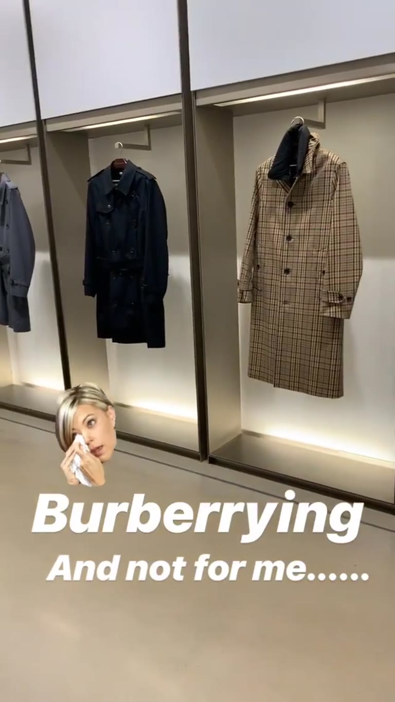 Burberry store in Rome — trench coat shopping