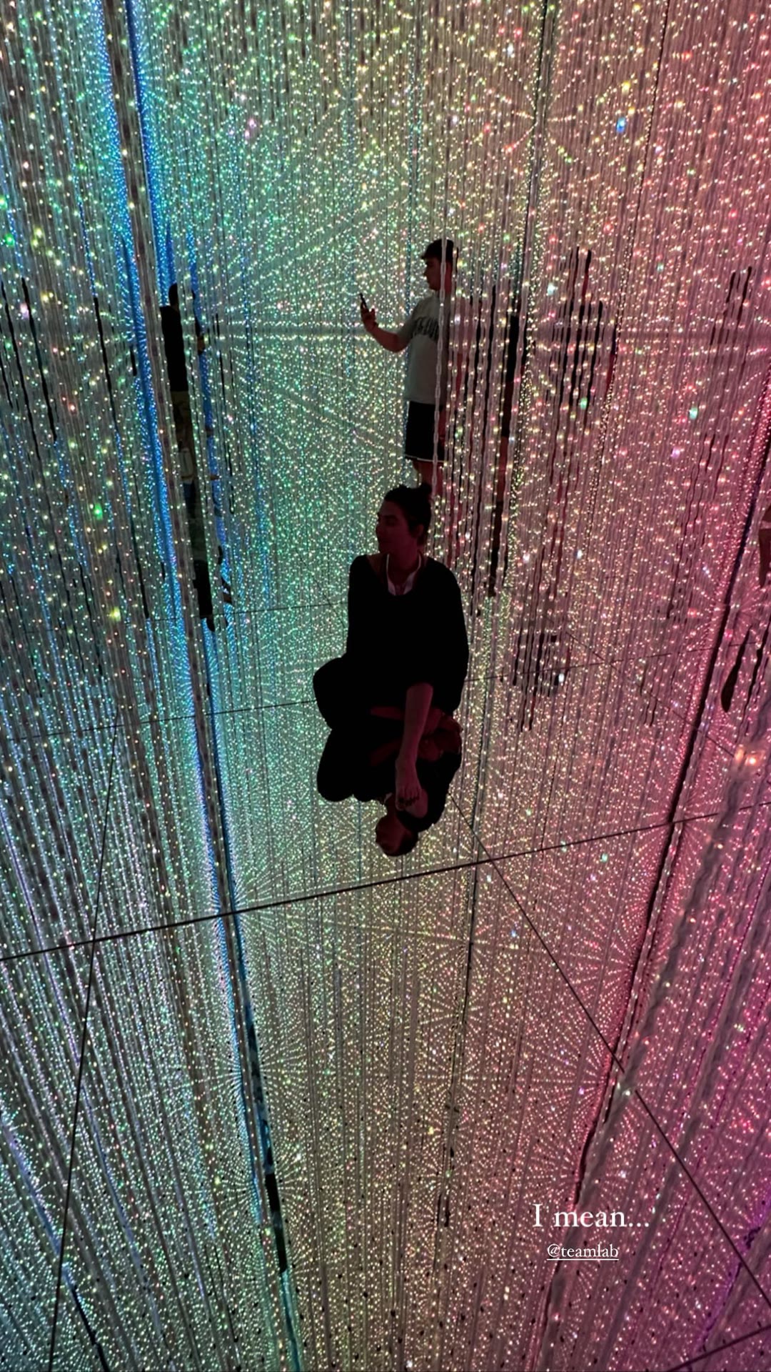 teamLab crystal light room in Tokyo