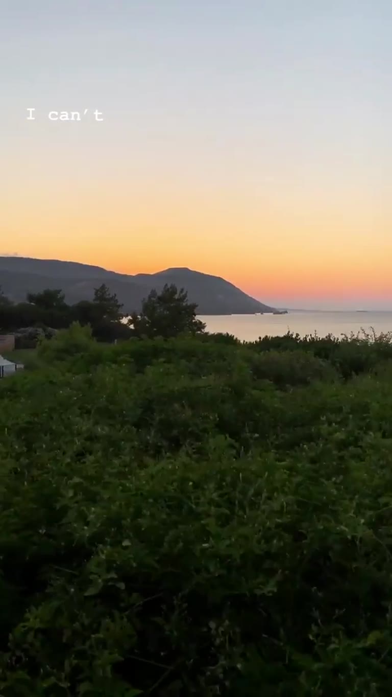 Sunset over the sea in Cyprus