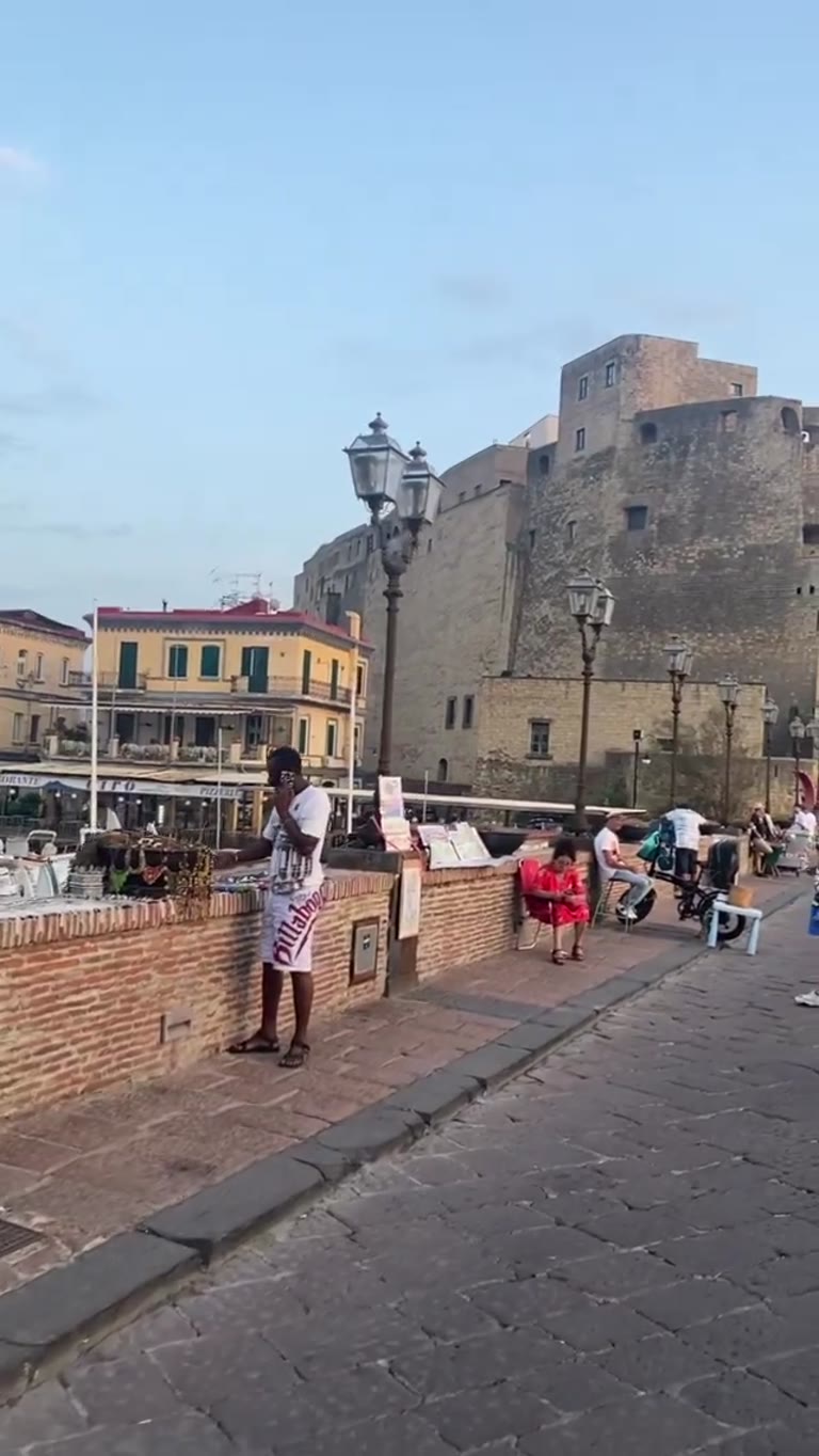 Sunset walk at Castel dell'Ovo, Naples