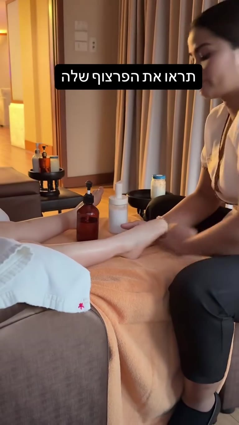 Sofia's first foot massage in Bangkok