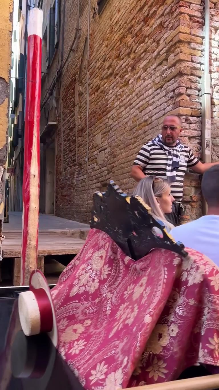 Gondola ride through Venice's back canals