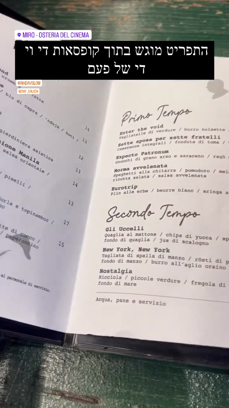 MIRO – Osteria del Cinema, Milano