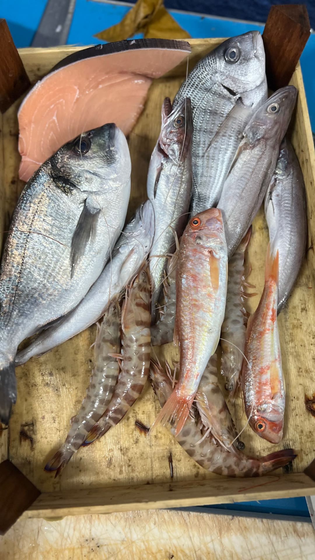 Fresh fish crate in Naples