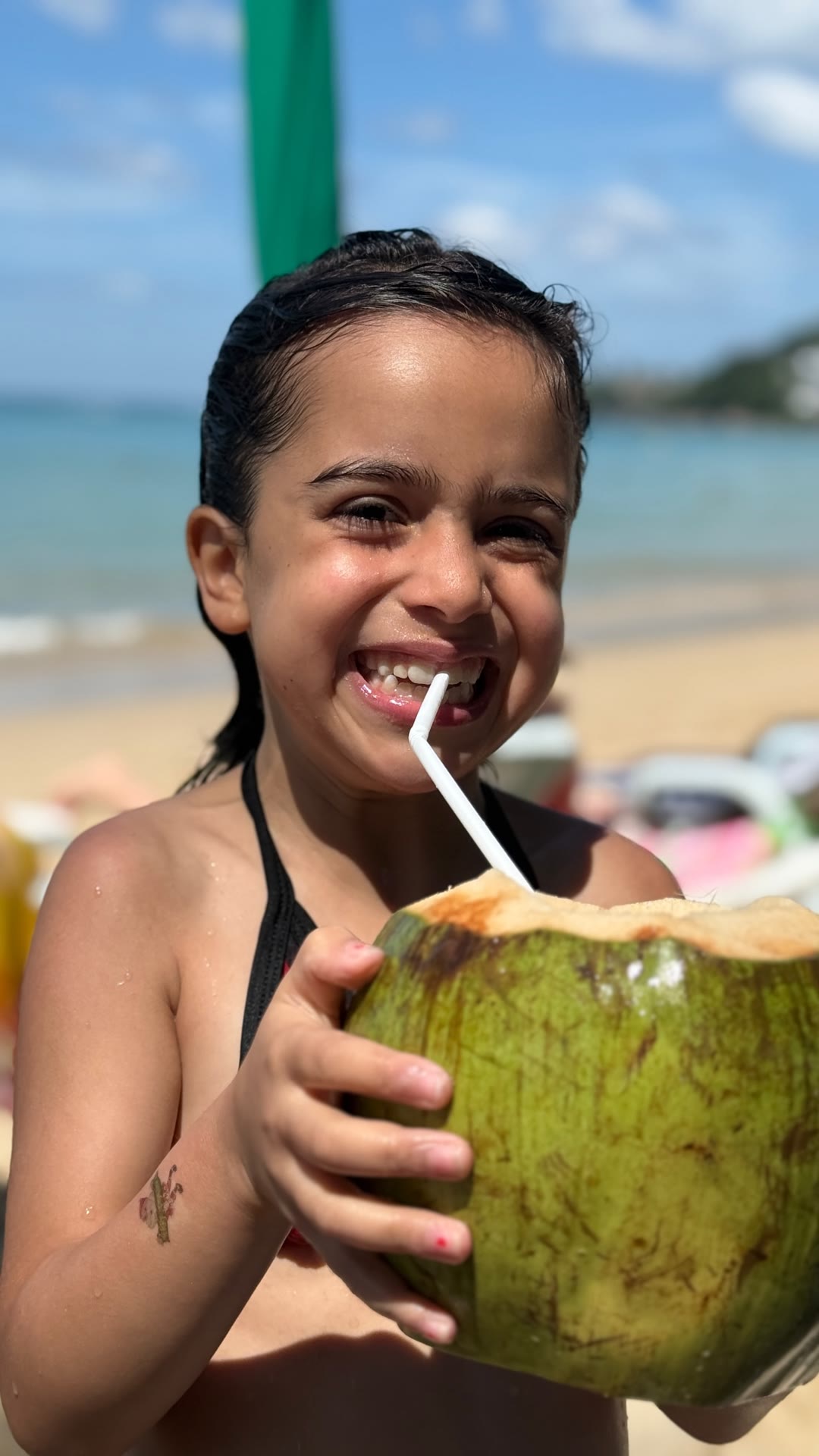 Fresh coconut on a Phuket beach