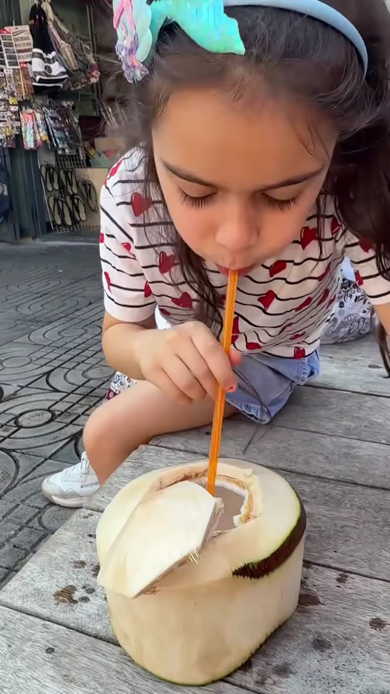 Fresh coconut on a Bangkok street