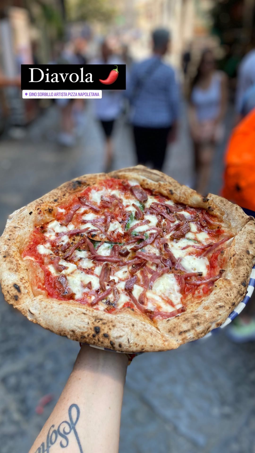 Diavola pizza at Gino Sorbillo, Naples