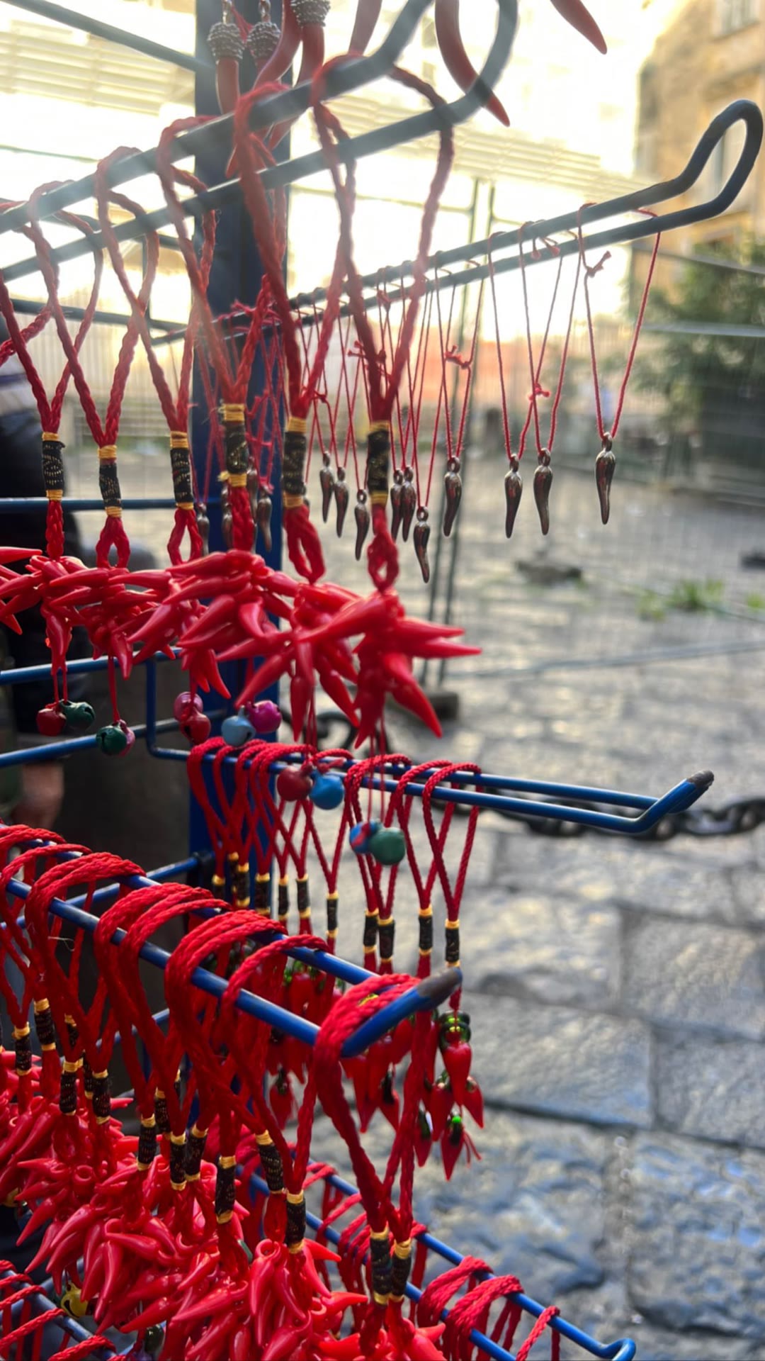 Cornicello charm stall in Naples