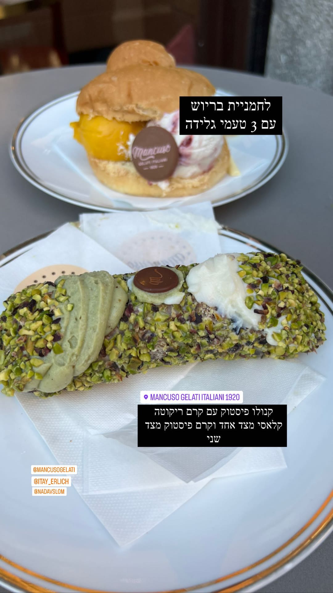 Mancuso Gelati 1920 — cannolo pistacchio, Milan