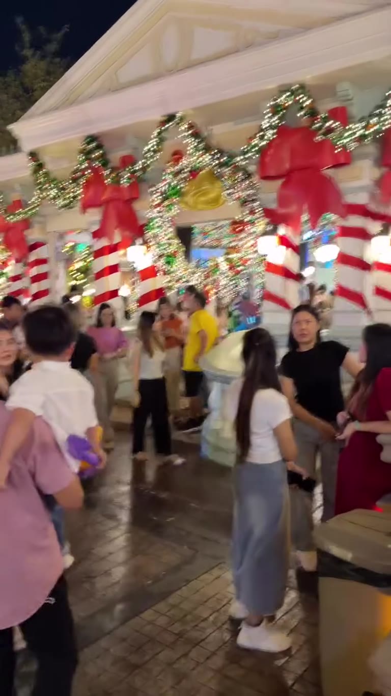 Christmas lights at night in Bangkok