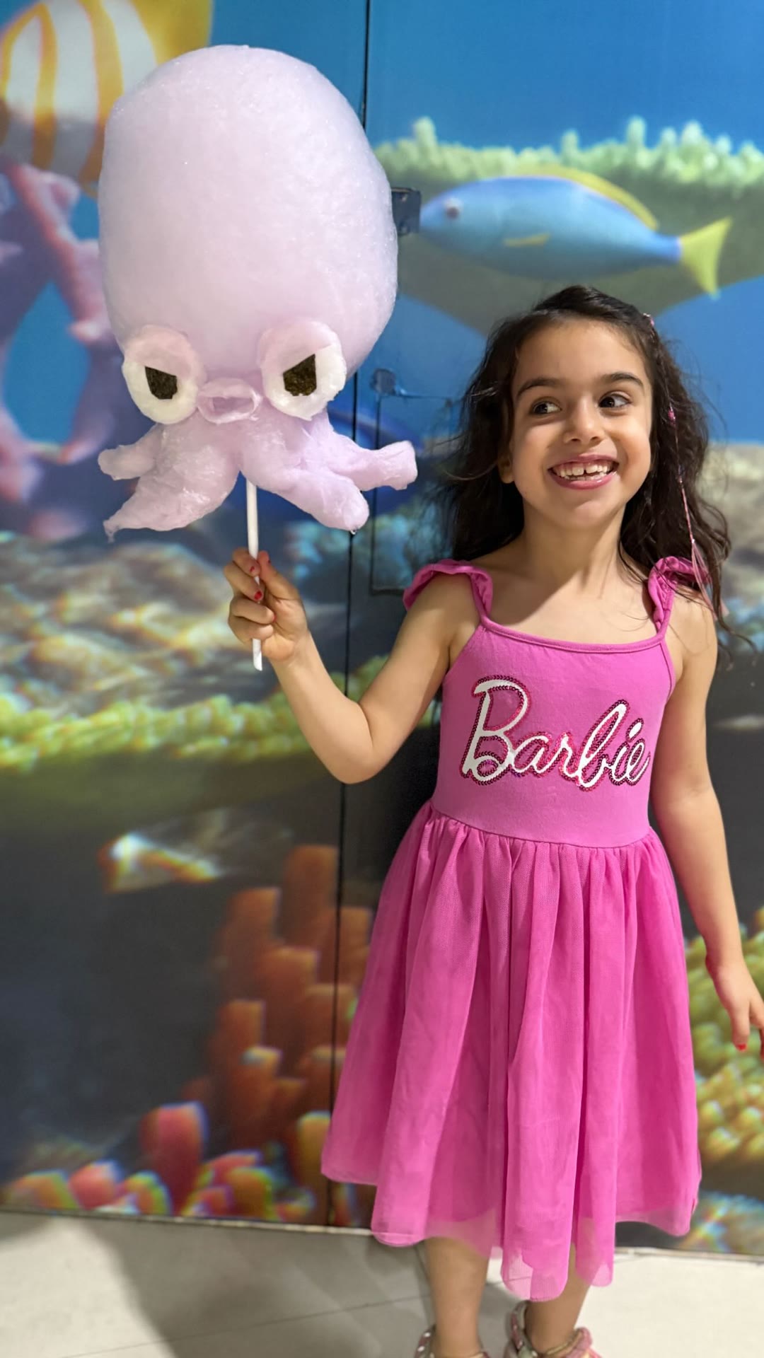 Octopus cotton candy at a Bangkok aquarium