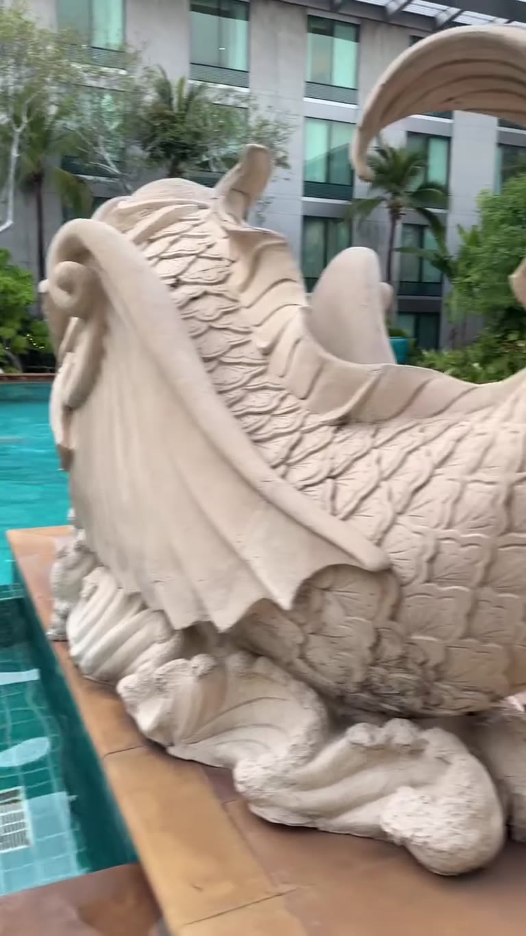 Thai-style hotel pool in Bangkok