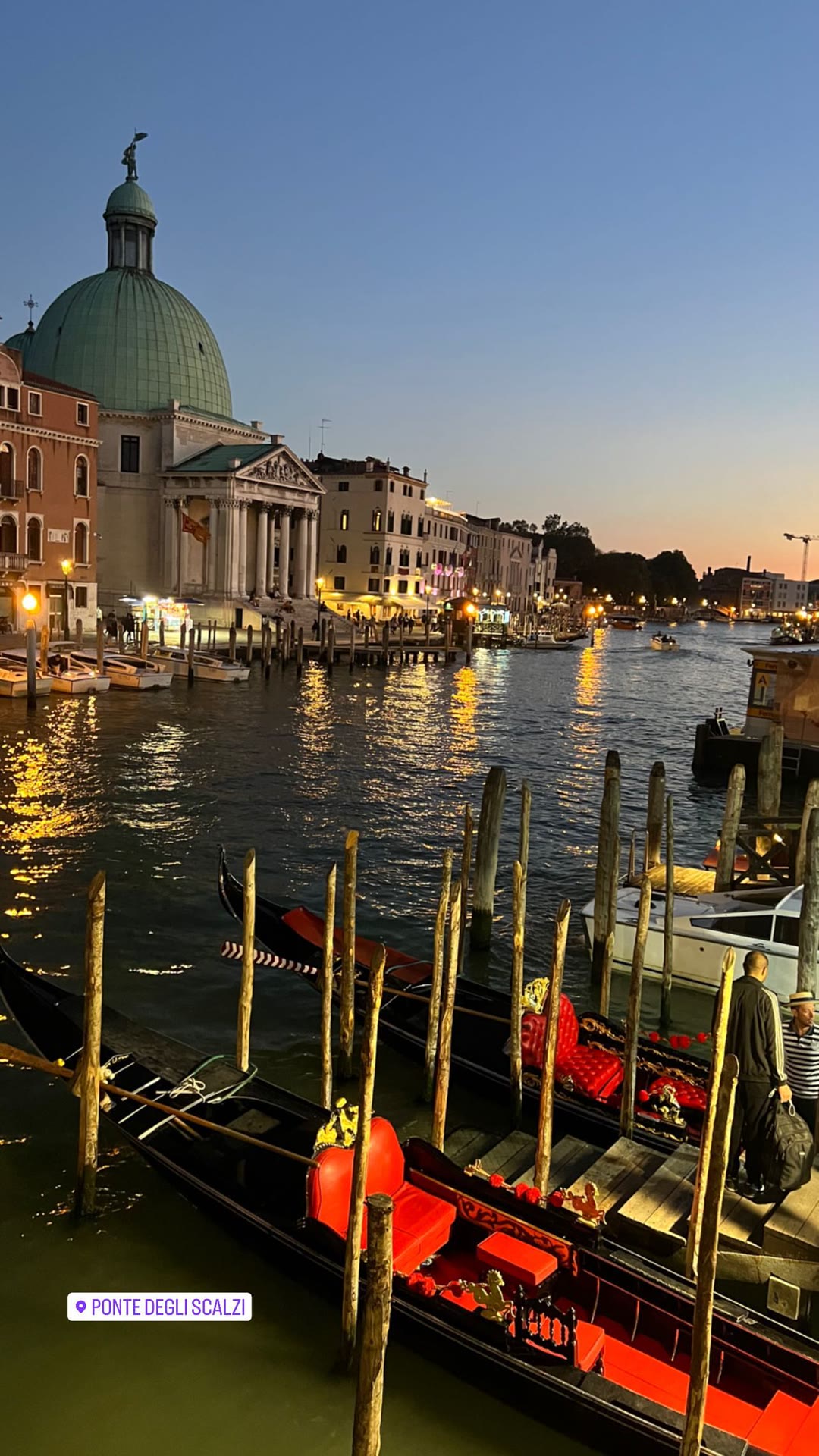 Sunset on the Grand Canal from Ponte degli Scalzi