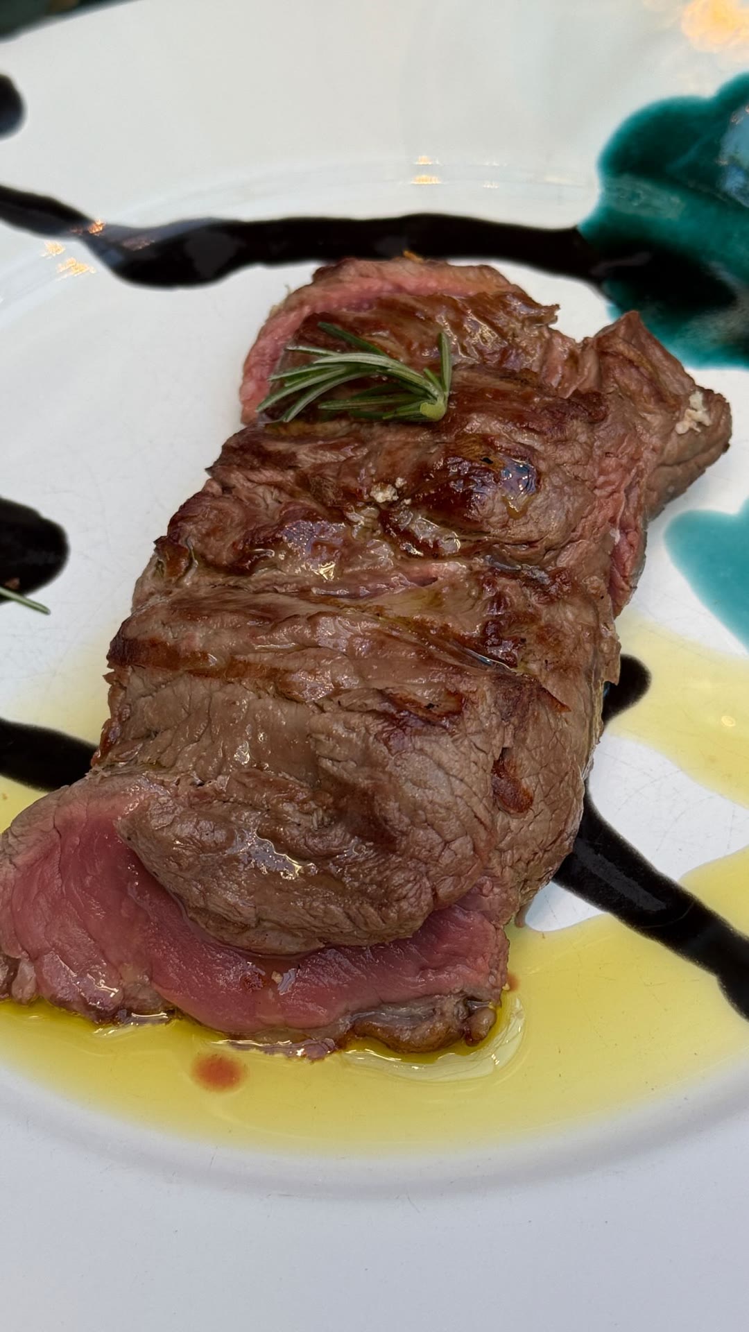 Sliced steak with balsamic in Florence
