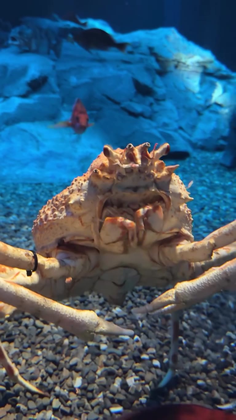 Giant spider crab at an Osaka aquarium