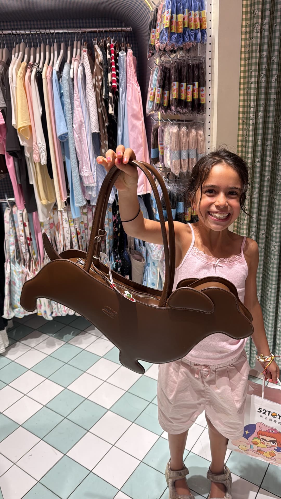 Dachshund bag find while shopping in Bangkok