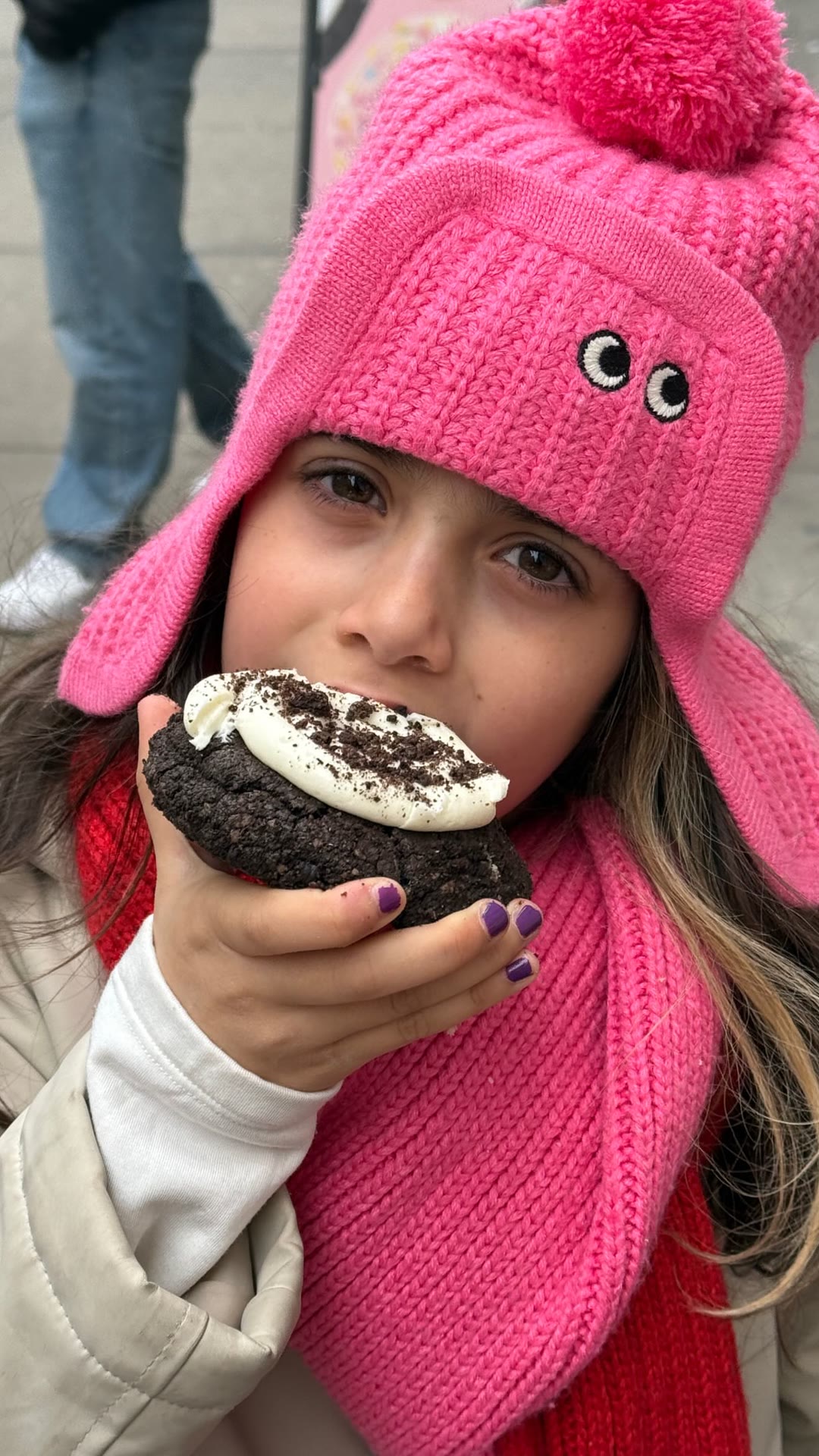 Cookie break on a cold New York day