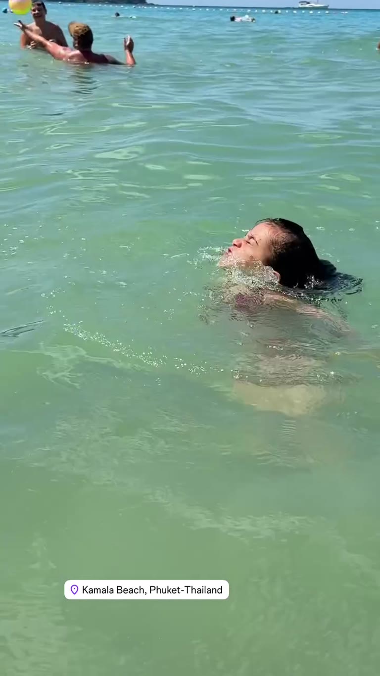 Swimming at Kamala Beach, Phuket