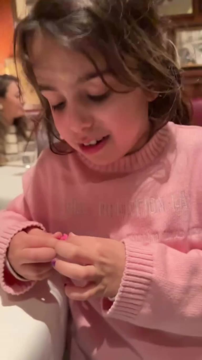 Family dinner in a New York restaurant