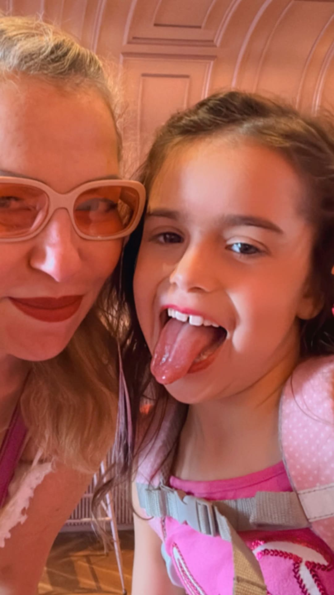 Selfie with her daughter in Bangkok