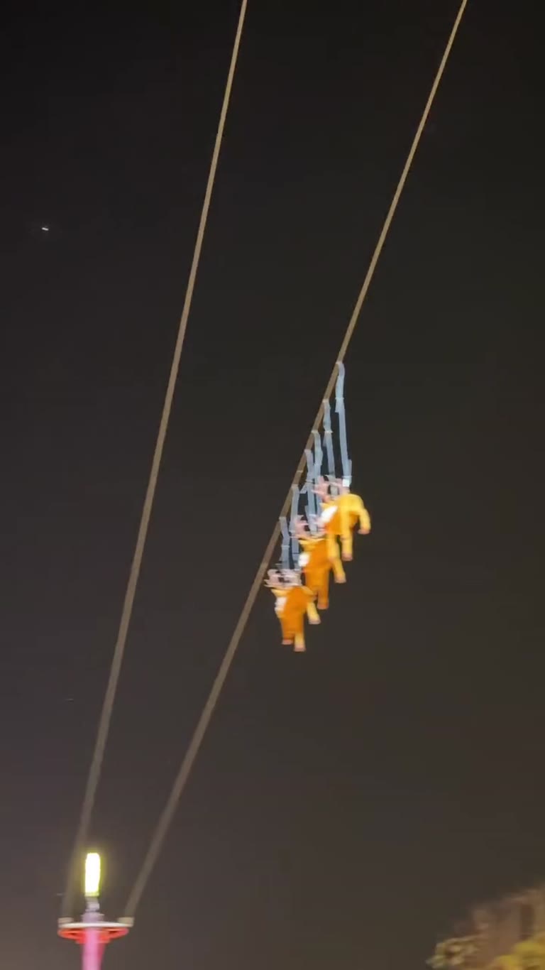 Night carnival rides in Bangkok with the kids