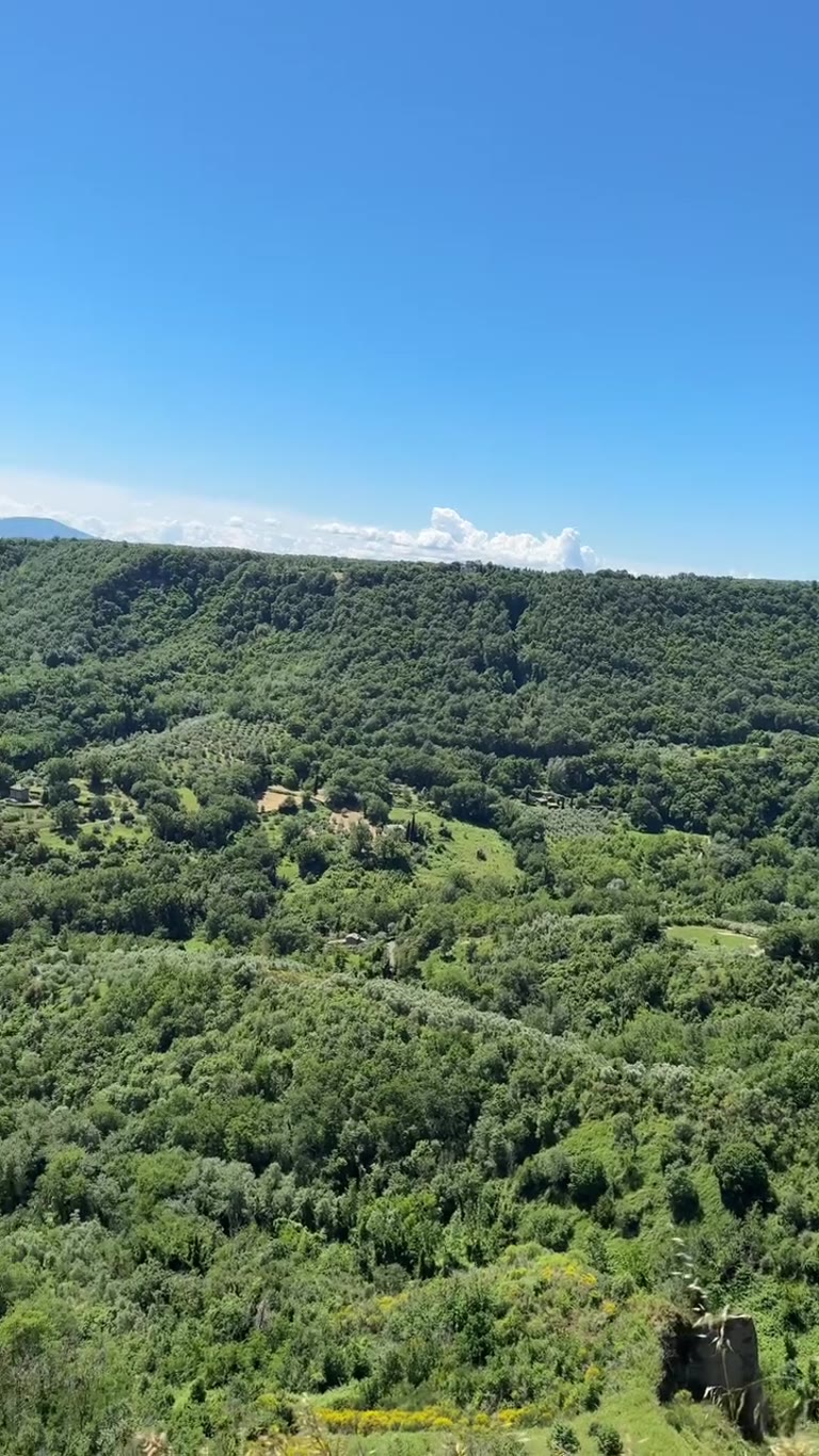 Green valley lookout on a day trip from Rome