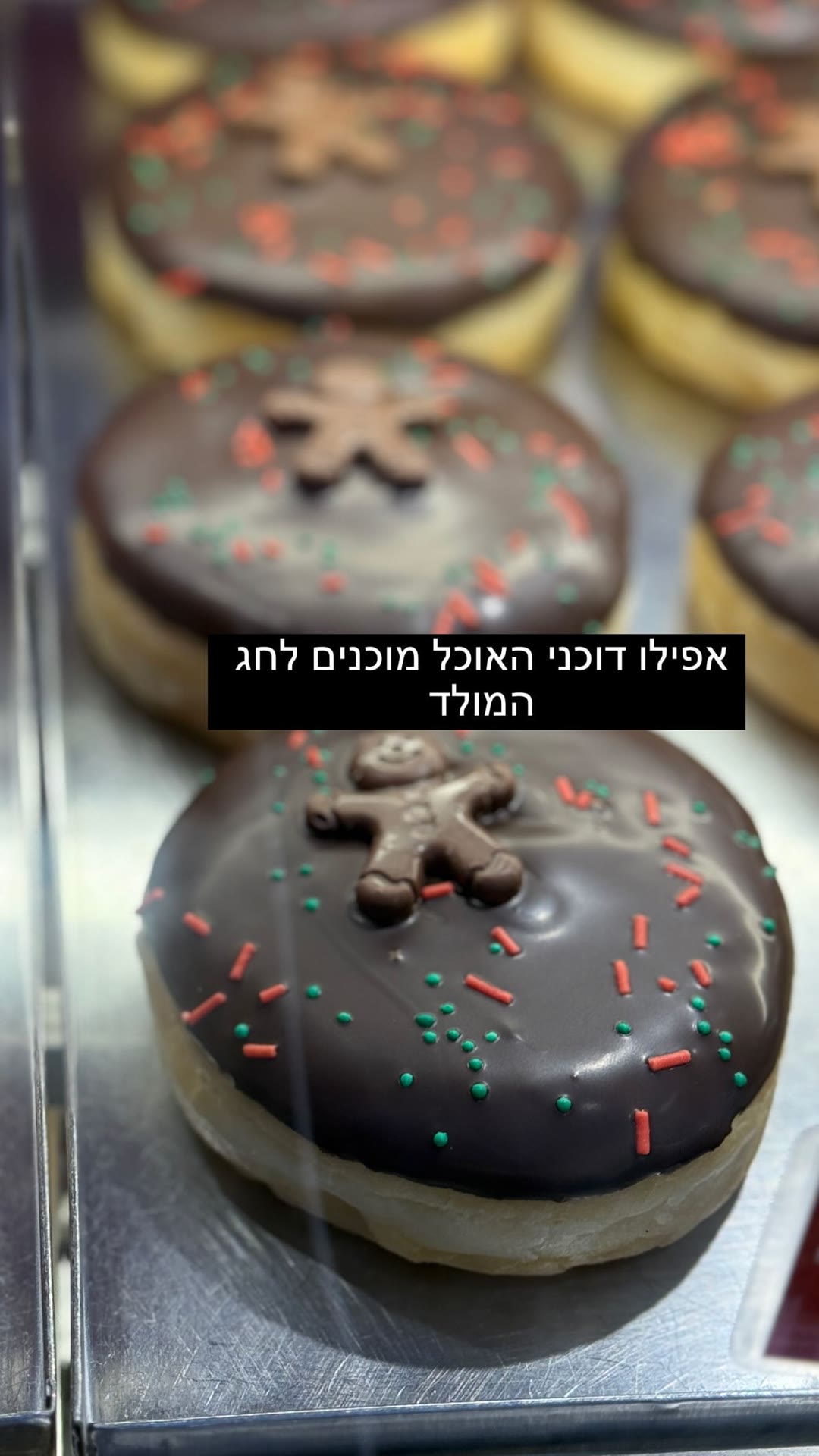Christmas donuts at a Bangkok food stall
