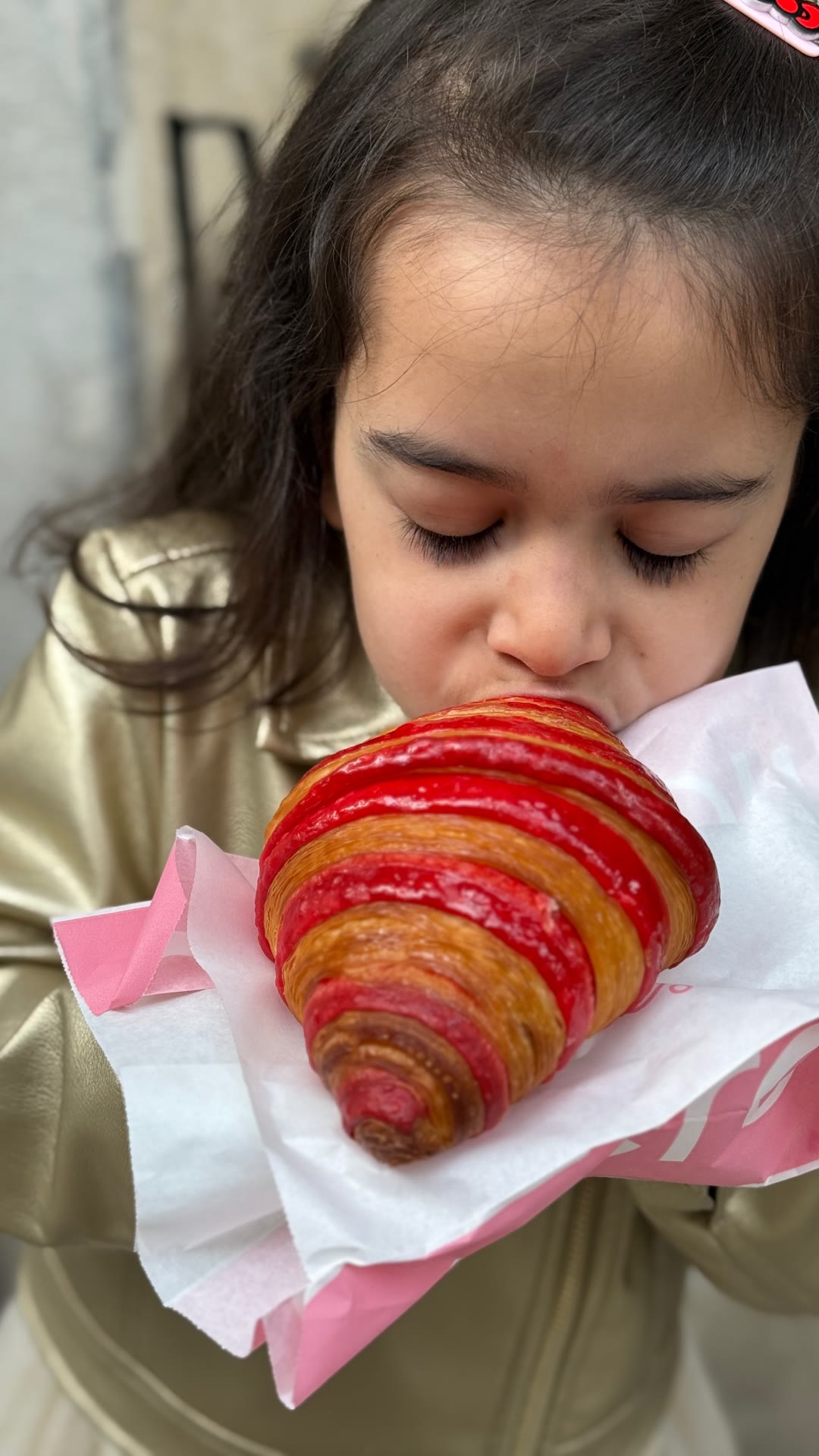 Strawberry croissant in Athens