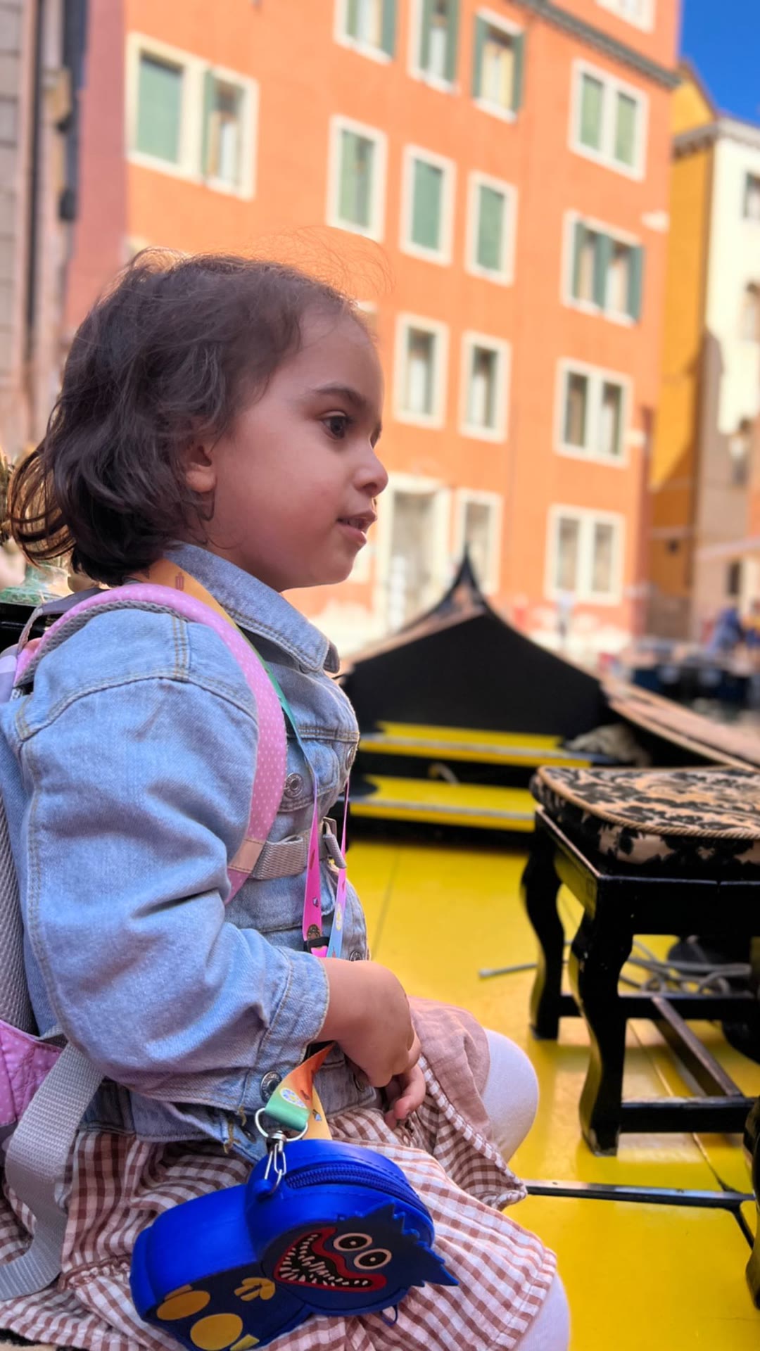 Gondola ride with a toddler in Venice