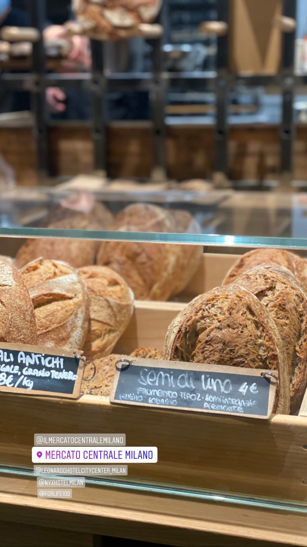 Fresh bread at Mercato Centrale Milano