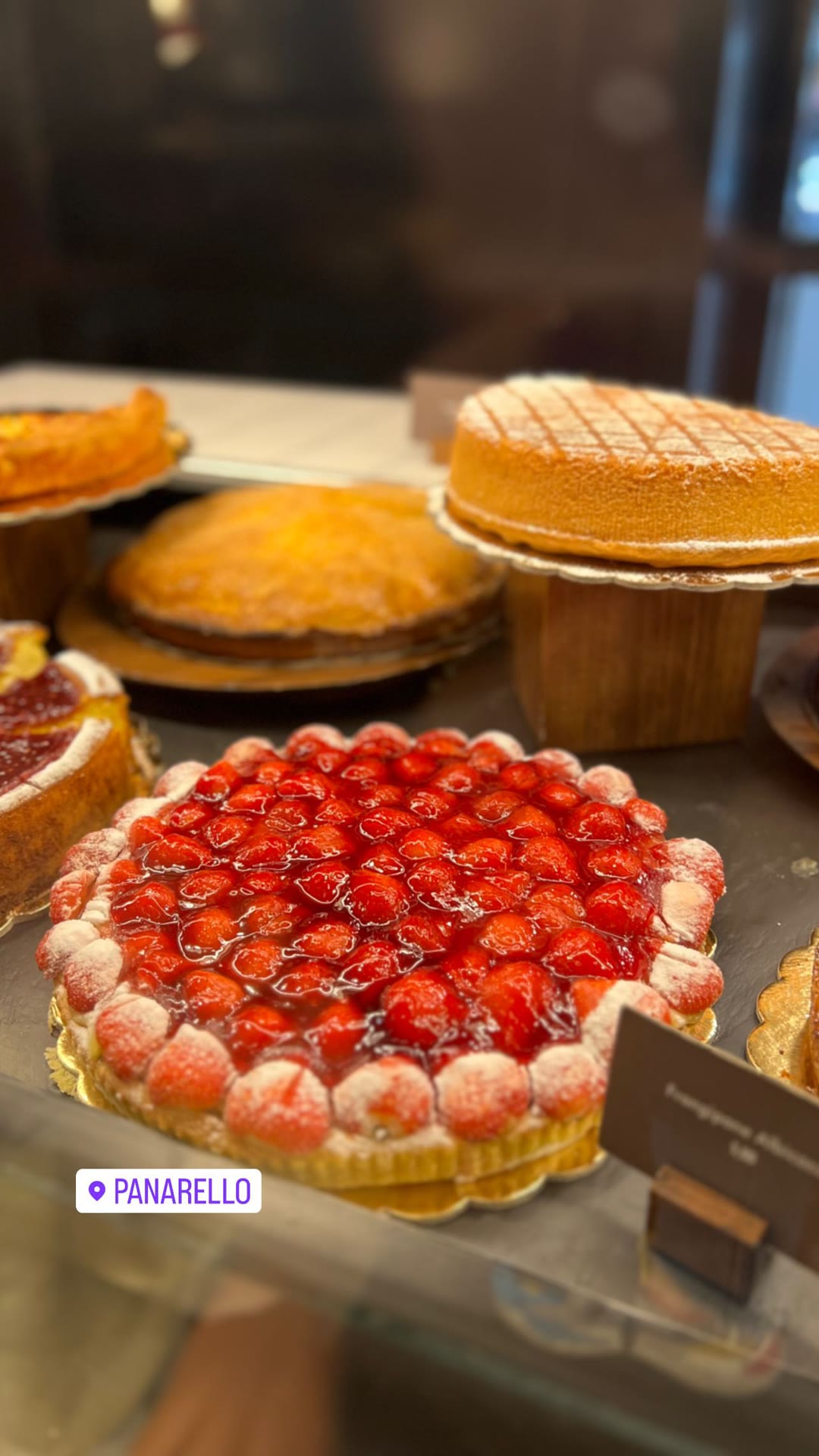 Panarello pastry counter in Milan