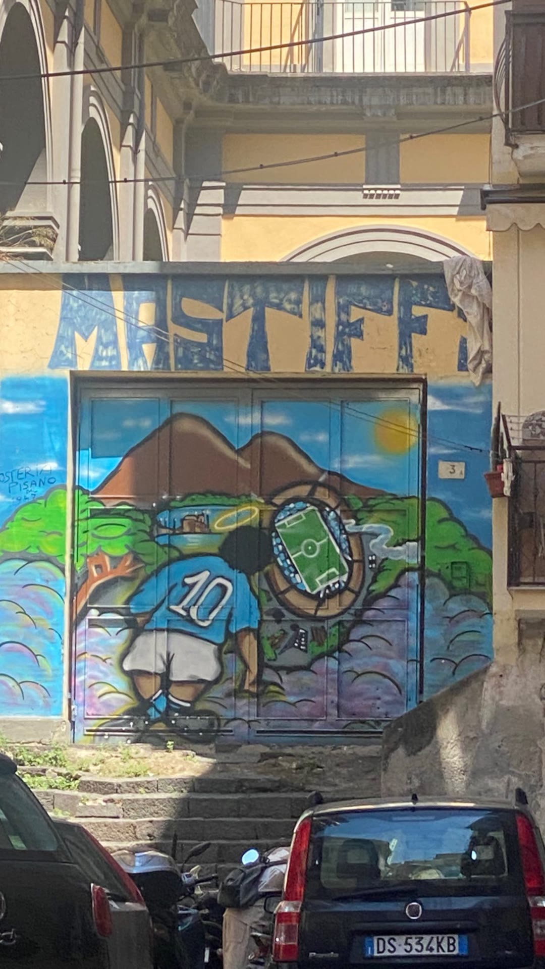 Maradona mural in Naples' streets